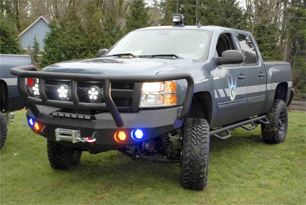 Road Armor 37702B Stealth Winch Front Bumper; Titan II Guard; Satin Black; - Truck Part Superstore