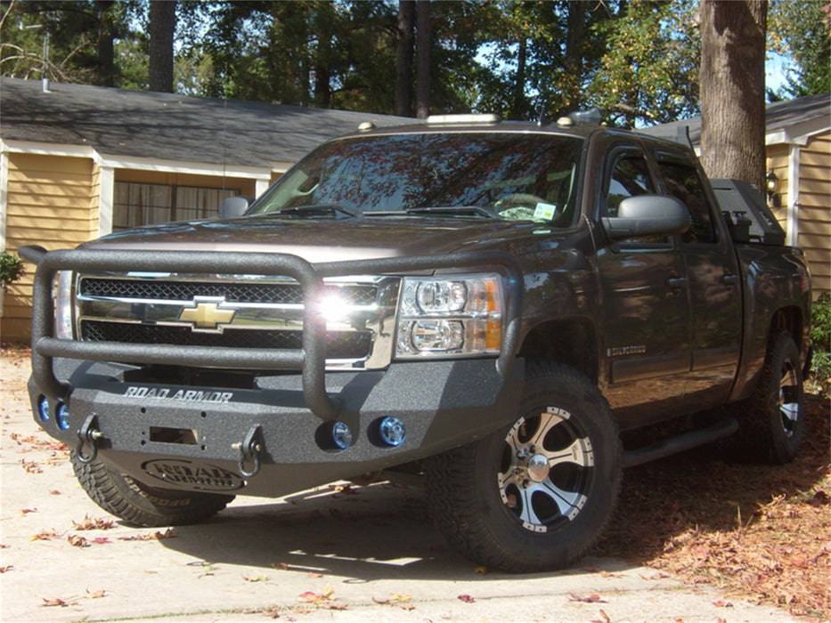 Road Armor 37705B Stealth Winch Front Bumper; Lonestar Guard; Satin Black; - Truck Part Superstore