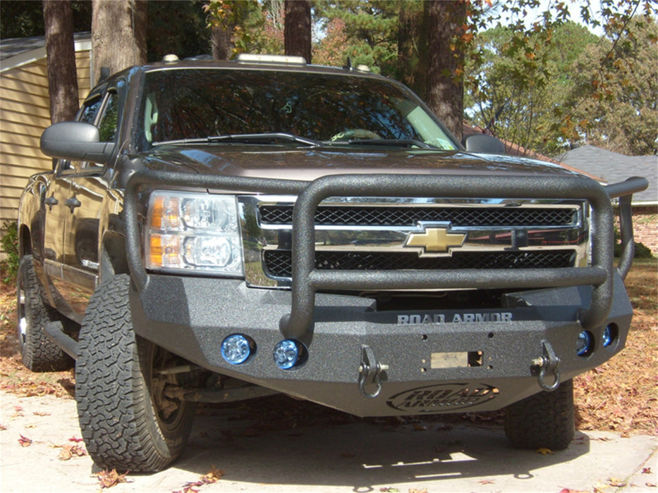 Road Armor 37705B Stealth Winch Front Bumper; Lonestar Guard; Satin Black; - Truck Part Superstore