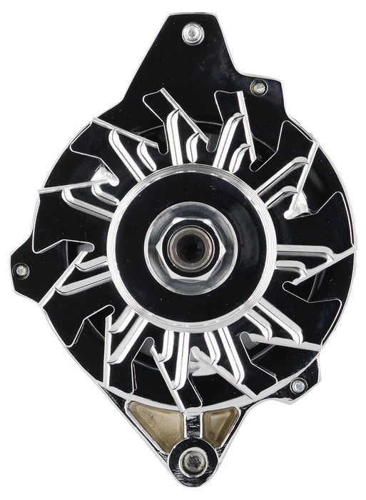 Powermaster Performance 378021 Alternator; CS130; Straight Mounting; 140 Amp; 95 Idle; 1V Pulley; Chrome; - Truck Part Superstore