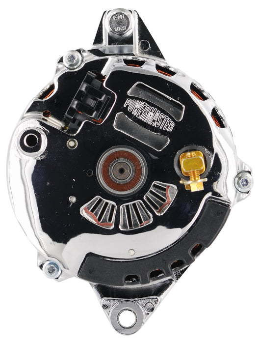 Powermaster Performance 178021 Alternator; CS130; Straight Mounting; 105 Amp; 85 Idle; 1V Pulley; Chrome; - Truck Part Superstore