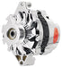 Powermaster Performance 37802 Alternator; CS130; Straight Mounting; 140 Amp; 95 Idle; 6 Groove Pulley; Chrome; - Truck Part Superstore