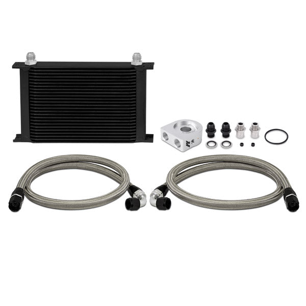 Mishimoto MMOC-ULBK Universal 19 Row Oil Cooler Kit, Black - Truck Part Superstore