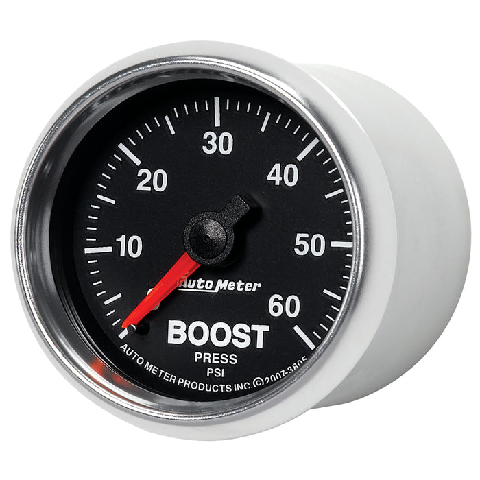 AutoMeter 3805 GAUGE; BOOST; 2 1/16in.; 60PSI; MECHANICAL; GS - Truck Part Superstore