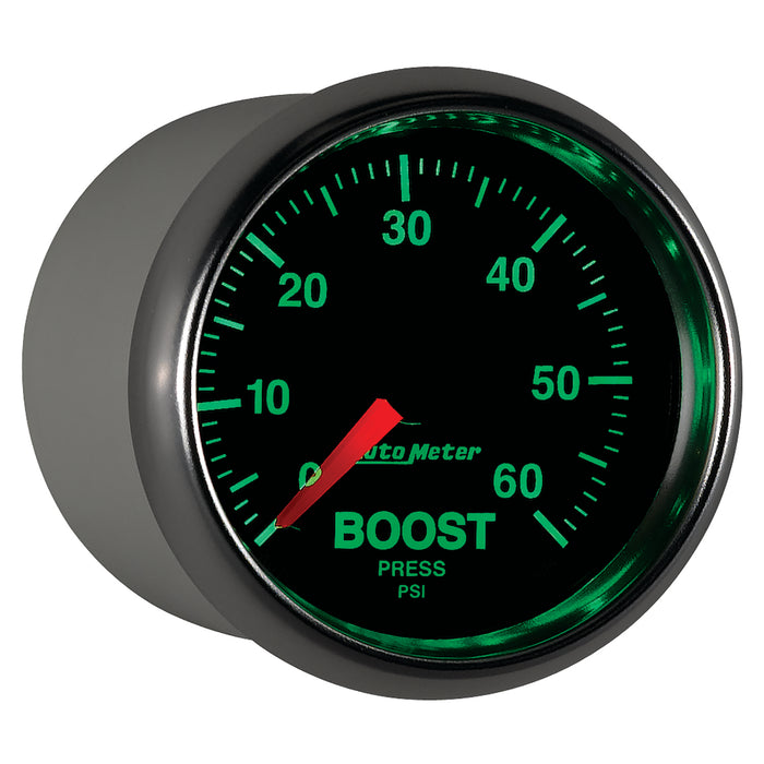 AutoMeter 3805 GAUGE; BOOST; 2 1/16in.; 60PSI; MECHANICAL; GS - Truck Part Superstore