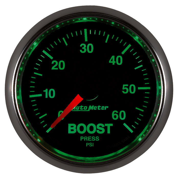 AutoMeter 3805 GAUGE; BOOST; 2 1/16in.; 60PSI; MECHANICAL; GS - Truck Part Superstore