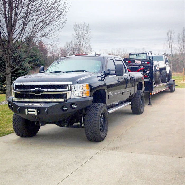 Road Armor 38200B Stealth Winch Front Bumper; Steel; Satin Black; - Truck Part Superstore