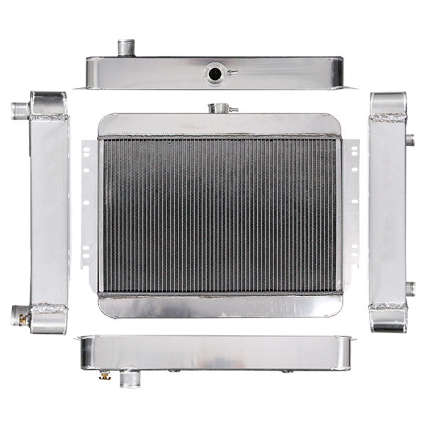 Northern Radiator 205200 Muscle Car Radiator - 20 1/2 X 24 3/4 X 3 (Downflow) W/ Connections On Right - Truck Part Superstore