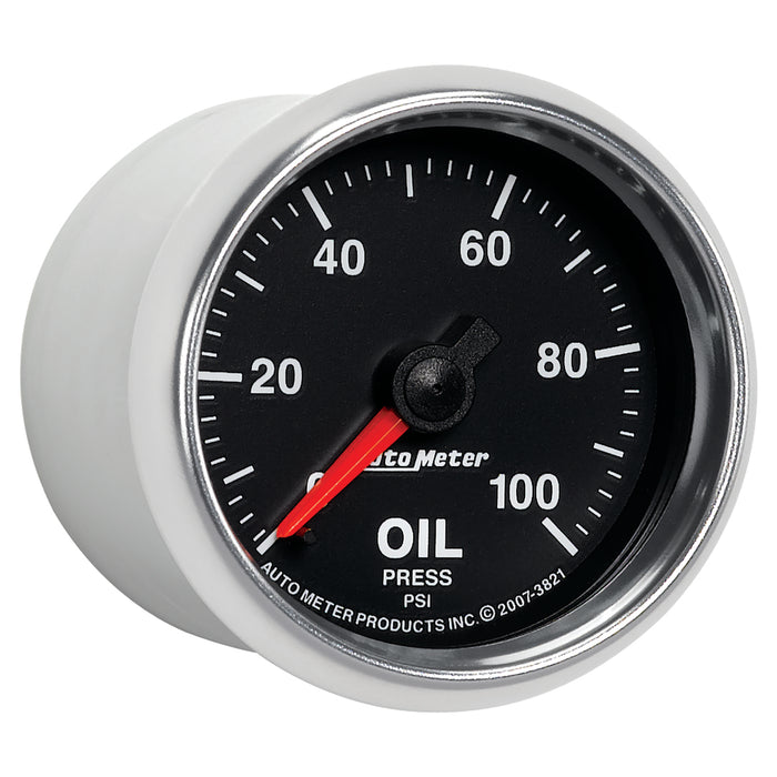 AutoMeter 3821 GAUGE; OIL PRESSURE; 2 1/16in.; 100PSI; MECHANICAL; GS - Truck Part Superstore