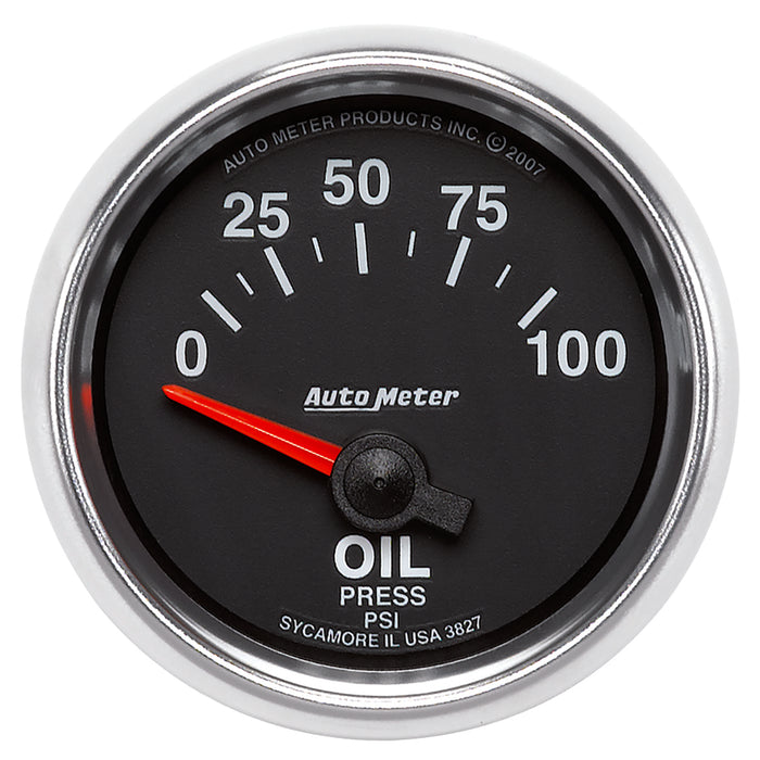 AutoMeter 3827 GAUGE; OIL PRESSURE; 2 1/16in.; 100PSI; ELECTRIC; GS - Truck Part Superstore