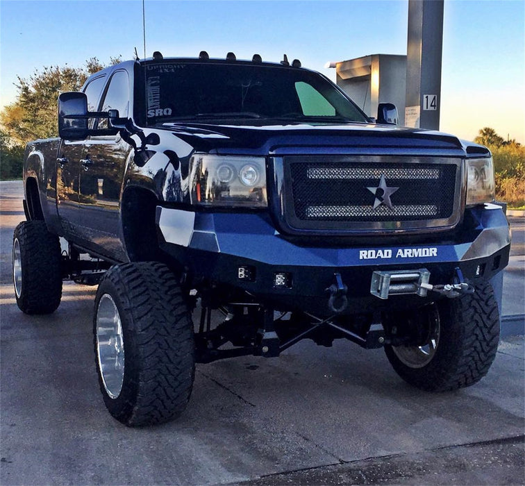 Road Armor 382R0B Stealth Winch Front Bumper; Steel; Satin Black; Square Fog Light Holes; - Truck Part Superstore