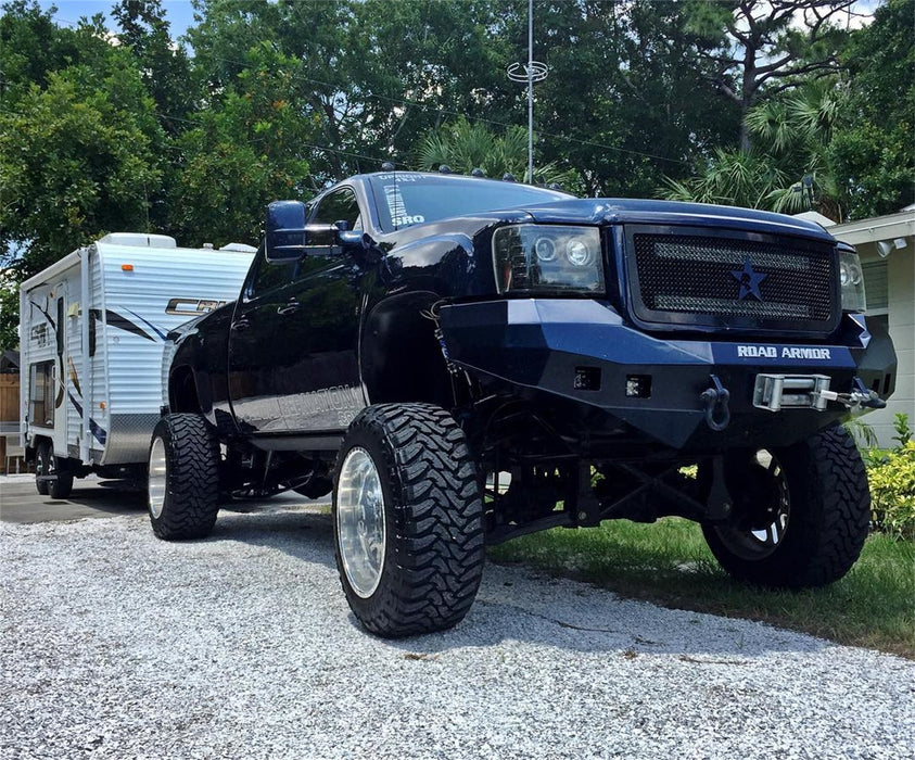 Road Armor 382R0B Stealth Winch Front Bumper; Steel; Satin Black; Square Fog Light Holes; - Truck Part Superstore