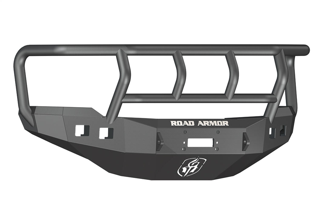 Road Armor 382R2B Stealth Winch Front Bumper; Titan II Guard; Satin Black; Square Fog Light Holes; - Truck Part Superstore