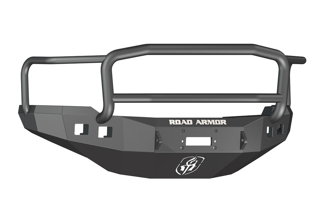 Road Armor 382R5B Stealth Winch Front Bumper; Lonestar Guard; Satin Black; Square Fog Light Holes; - Truck Part Superstore