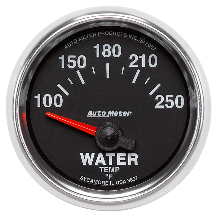 AutoMeter 3837 GAUGE; WATER TEMP; 2 1/16in.; 100-250deg.F; ELECTRIC; GS - Truck Part Superstore