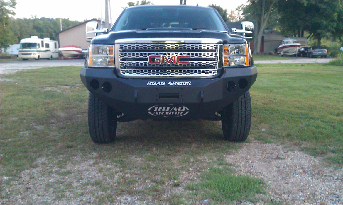 Road Armor 38400B Stealth Winch Front Bumper; Steel; Satin Black; - Truck Part Superstore