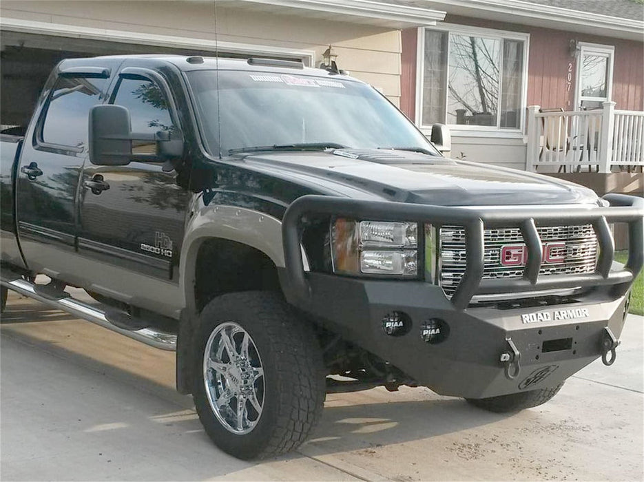 Road Armor 38402B Stealth Winch Front Bumper; Titan II Guard; Satin Black; - Truck Part Superstore