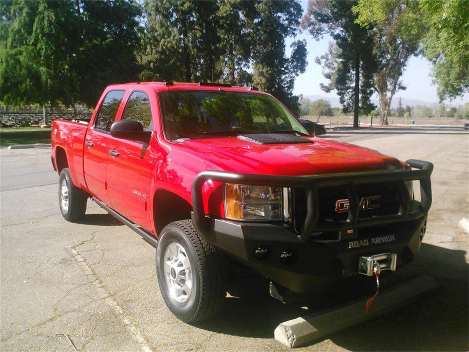 Road Armor 38402B Stealth Winch Front Bumper; Titan II Guard; Satin Black; - Truck Part Superstore