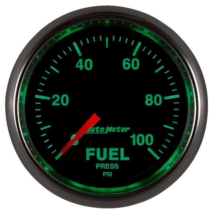 AutoMeter 3863 GAUGE; FUEL PRESSURE; 2 1/16in.; 100PSI; DIGITAL STEPPER MOTOR; GS - Truck Part Superstore
