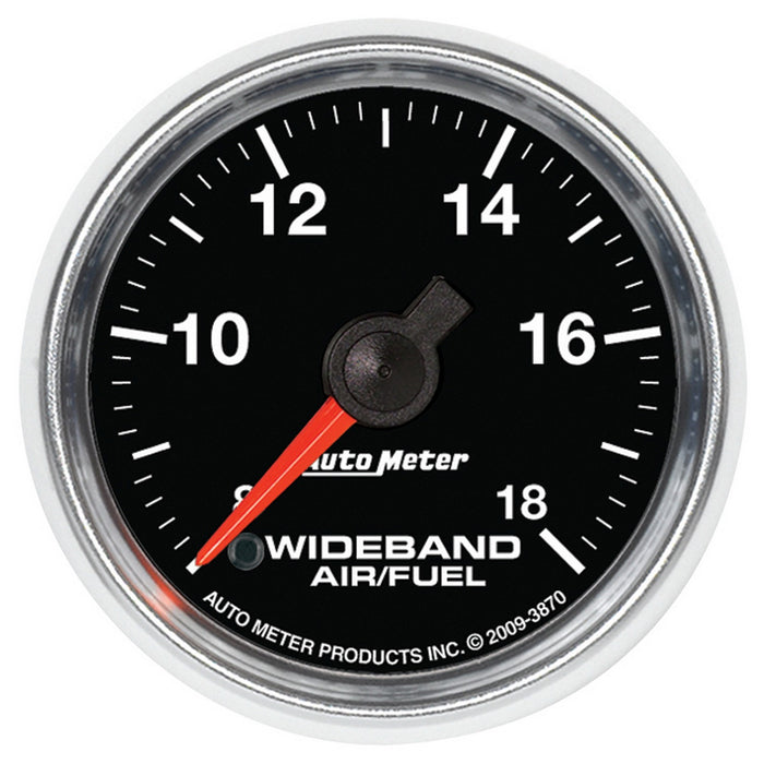 AutoMeter 3870 GAUGE; AIR/FUEL RATIO-WIDEBAND; ANALOG; 2 1/16in.; 8:1-18:1; STEPPER MOTOR; GS - Truck Part Superstore