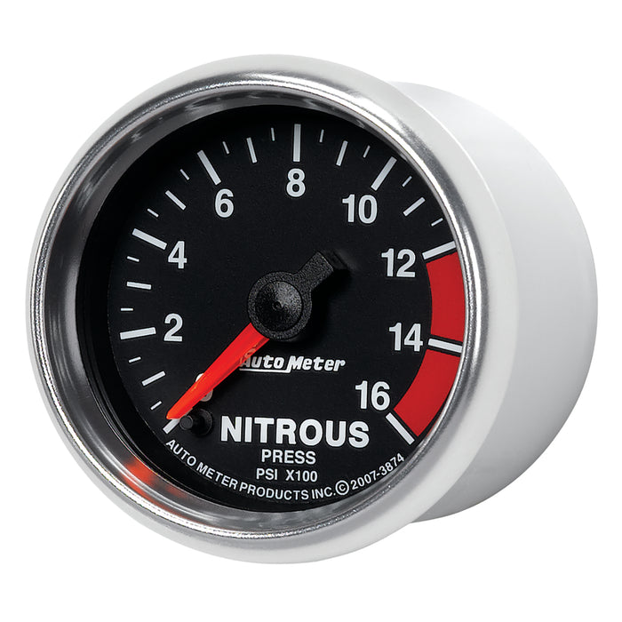 AutoMeter 3874 GAUGE; NITROUS PRESSURE; 2 1/16in.; 1600PSI; DIGITAL STEPPER MOTOR; GS - Truck Part Superstore