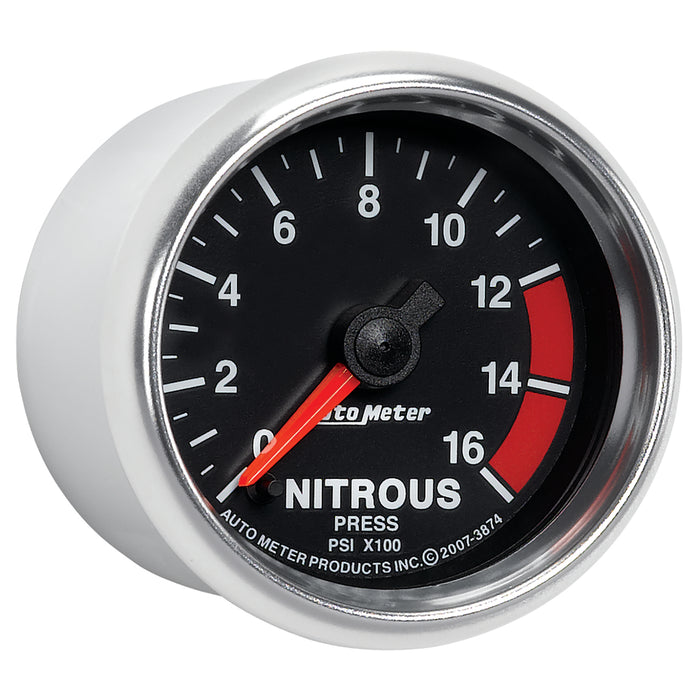 AutoMeter 3874 GAUGE; NITROUS PRESSURE; 2 1/16in.; 1600PSI; DIGITAL STEPPER MOTOR; GS - Truck Part Superstore