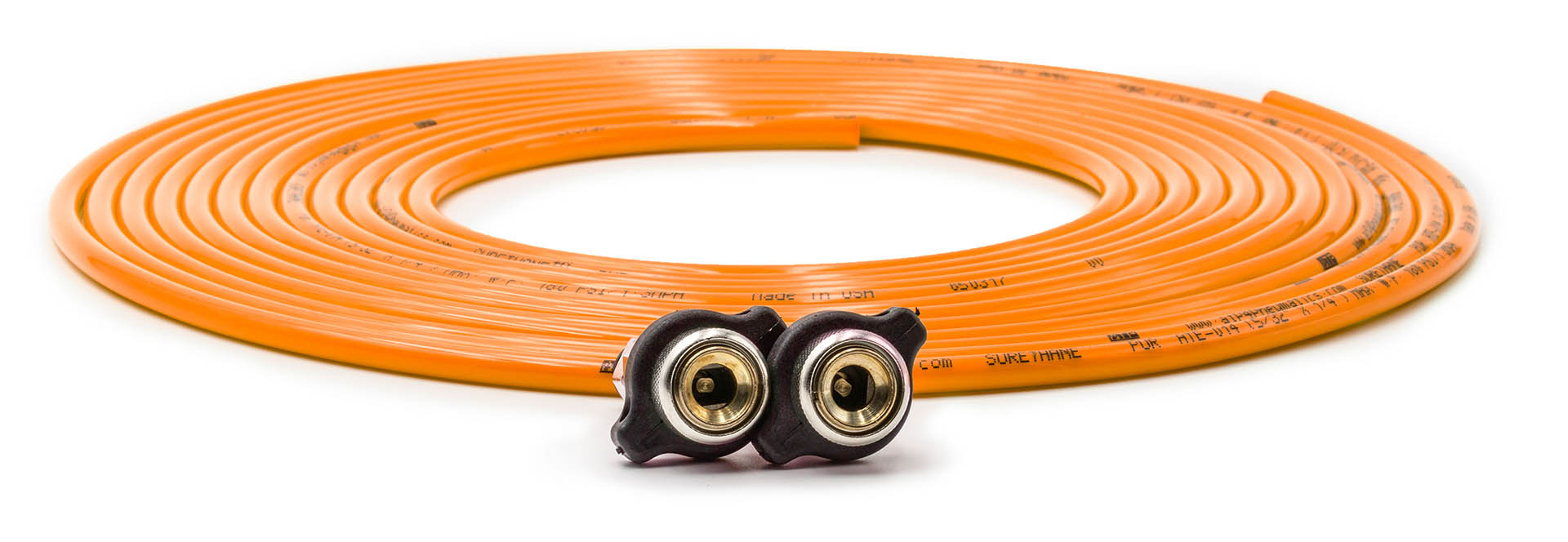 Up Down Air 388-2100-ORG Tire Inflator Hose Replacement 288 Inch W/2 Quick Release Chucks Orange UP Down Air - Truck Part Superstore