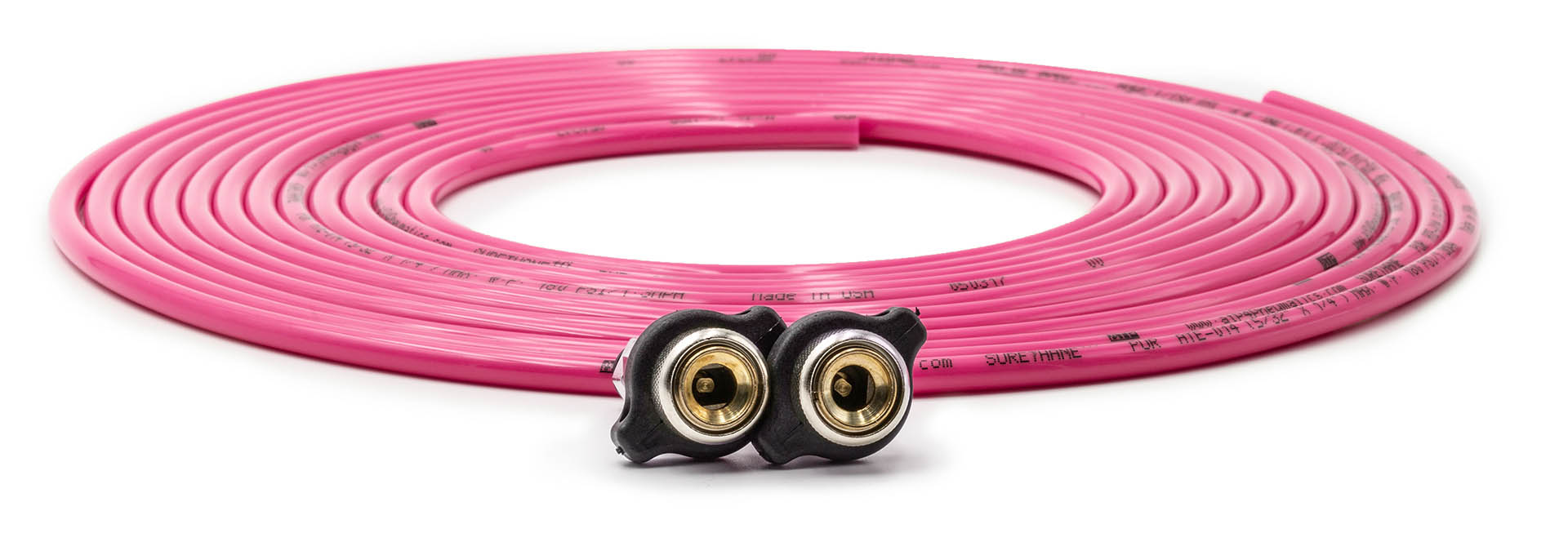 Up Down Air 388-2100-PNK Tire Inflator Hose Replacement 288 Inch W/2 Quick Release Chucks Pink UP Down Air - Truck Part Superstore