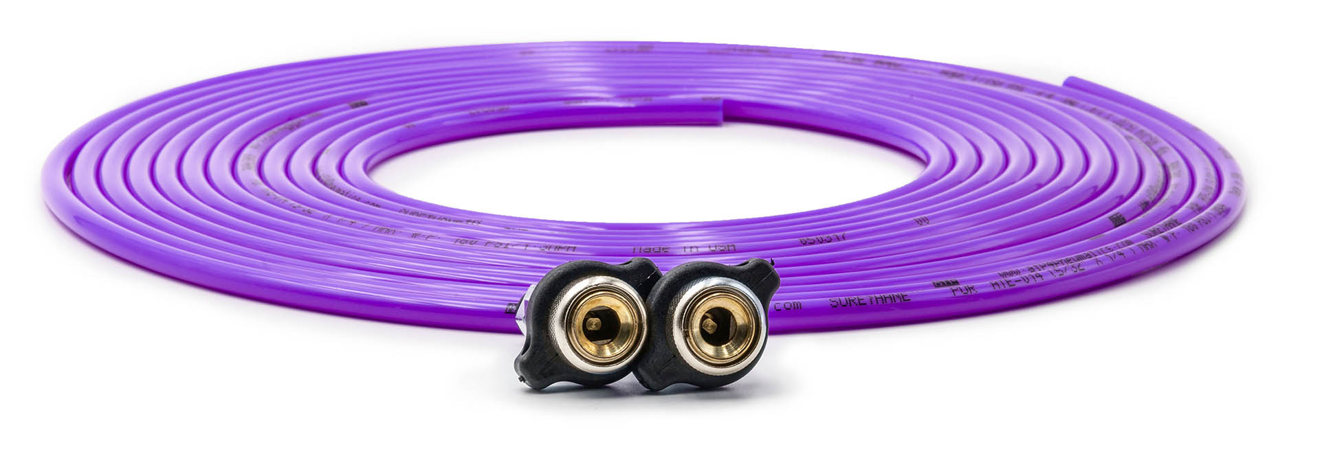 Up Down Air 388-2100-PUR Tire Inflator Hose Replacement 288 Inch W/2 Quick Release Chucks Purple UP Down Air - Truck Part Superstore