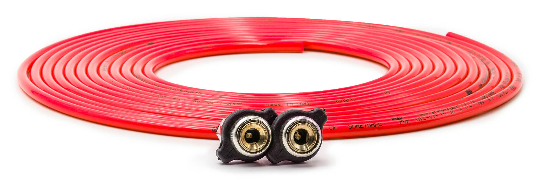 Up Down Air 388-2100-RED Tire Inflator Hose Replacement 288 Inch W/2 Quick Release Chucks Red UP Down Air - Truck Part Superstore