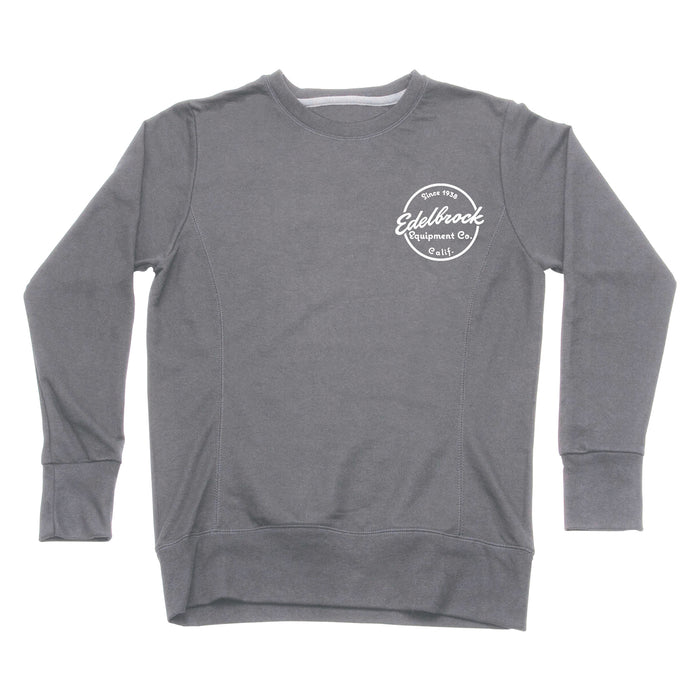 Edelbrock 389284 SWEATSHIRT, LADIES SINCE 1938 CREW GREY (3XL) - Truck Part Superstore