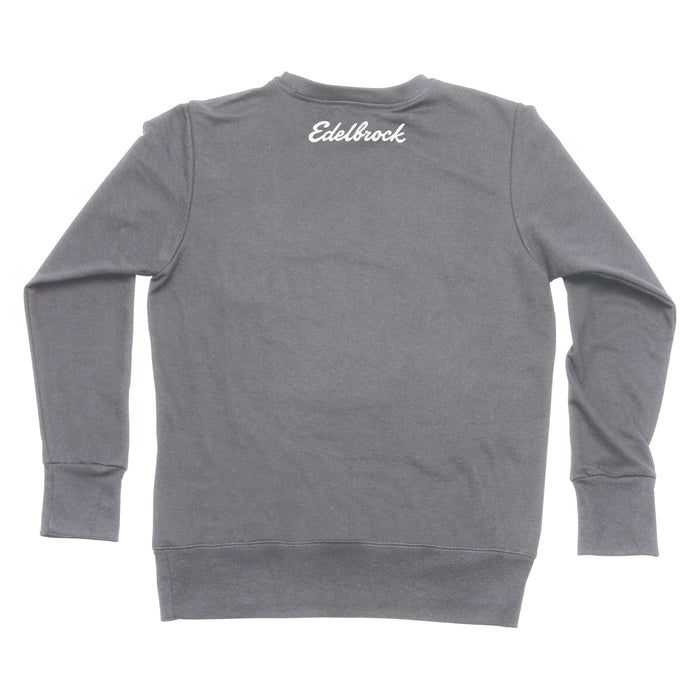 Edelbrock 389284 SWEATSHIRT, LADIES SINCE 1938 CREW GREY (3XL) - Truck Part Superstore