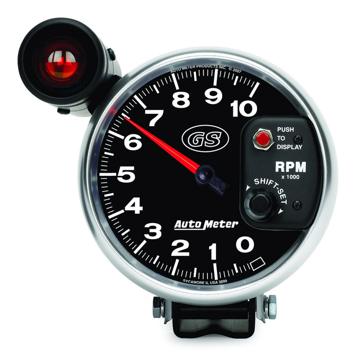 AutoMeter 3899 GAUGE; TACHOMETER; 5in.; 10K RPM; PEDESTAL W/EXT. SHIFT-LITE; GS - Truck Part Superstore
