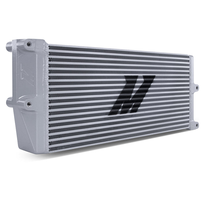 Mishimoto MMOC-OO-17SL Universal Heavy-Duty Bar-and-Plate Oil Cooler, 17in Core, Opposite-Side Outlets - Truck Part Superstore
