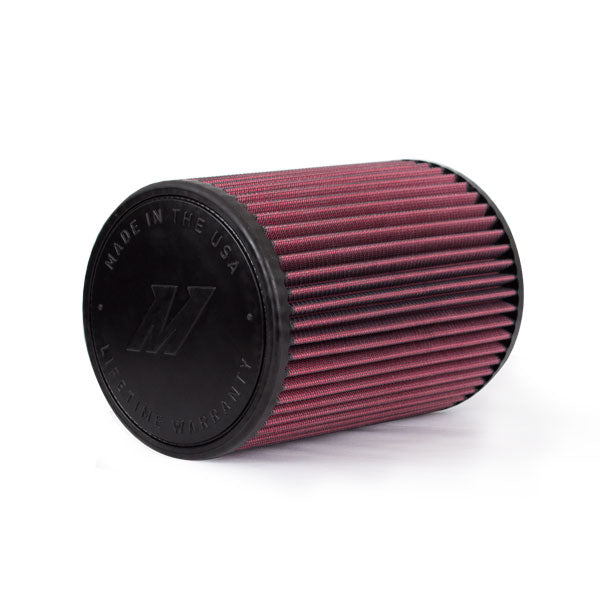 Mishimoto MMAF-3508 Mishimoto Performance Air Filter, 3.5in Inlet, 8in Filter Length, Red - Truck Part Superstore