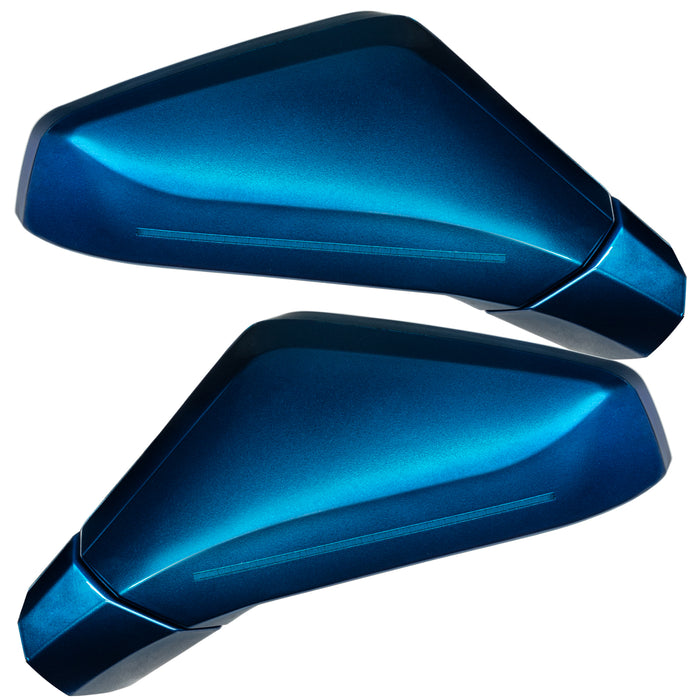Oracle Lighting 3901-504-512Q-G Concept Side Mirrors, Ghosted, Blue Stream Tintcoat (512Q) - Truck Part Superstore