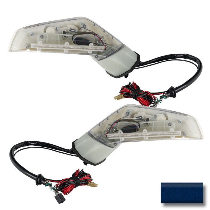 Oracle Lighting 3901-504-933L-G Concept Side Mirrors, Ghosted, Le Mans Blue (933L) - Truck Part Superstore