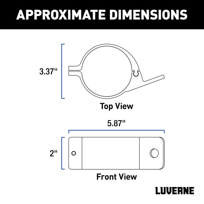 Luverne 390103 LUVERNE 390103 3-Inch Accessory Mounting Tabs for LED Lights; 2-Pack - Truck Part Superstore