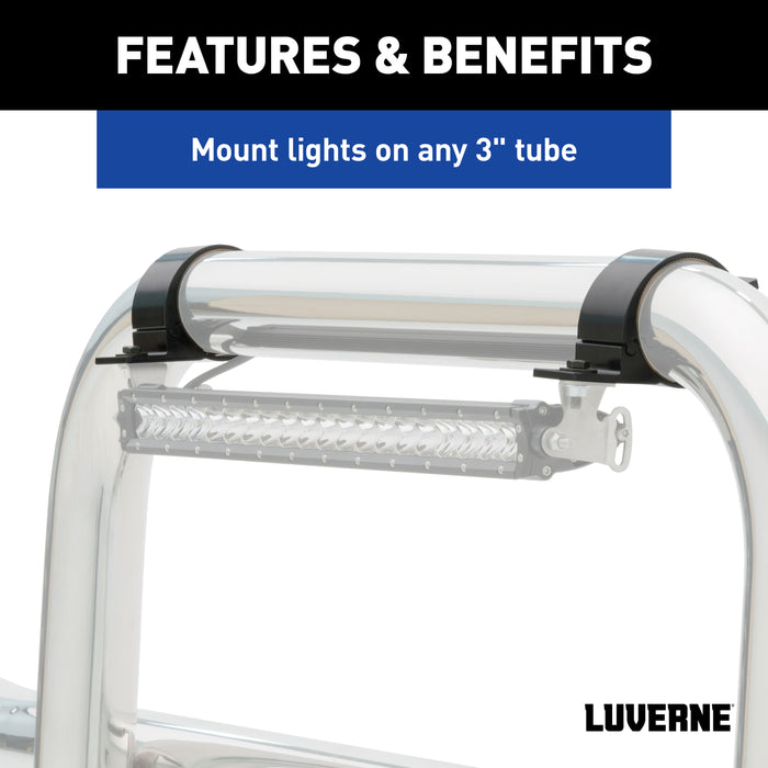 Luverne 390103 LUVERNE 390103 3-Inch Accessory Mounting Tabs for LED Lights; 2-Pack - Truck Part Superstore