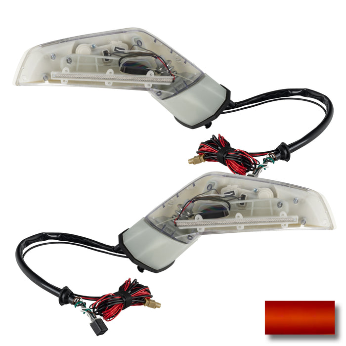 Oracle Lighting 3902-504-G8F XM Concept Side Mirrors, Daytona Sunset Orange (G8F) - Truck Part Superstore