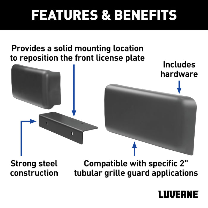 Luverne 391120 LUVERNE 391120 Grille Guard License Plate Bracket - Truck Part Superstore