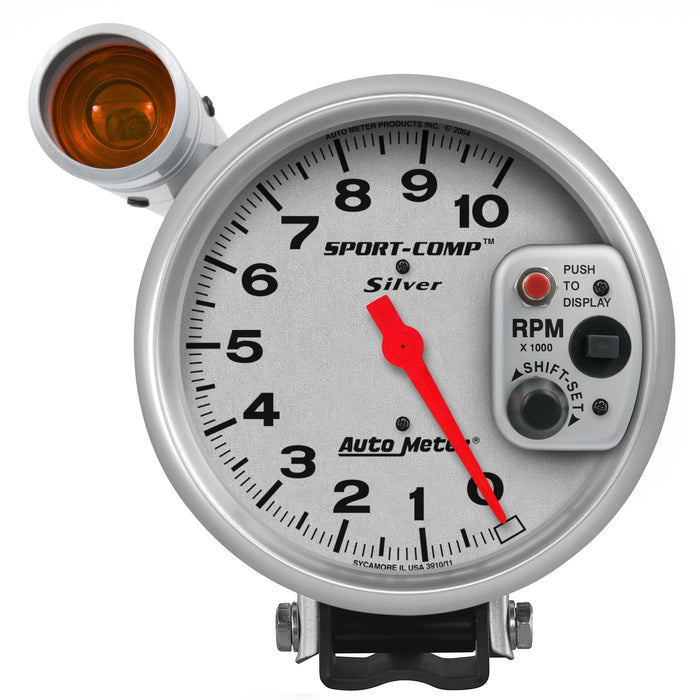 AutoMeter 3911 GAUGE; TACHOMETER; 5in.; 10K RPM; PEDESTAL W/EXT. SHIFT-LITE; ULTRA-LITE - Truck Part Superstore