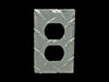 Owens Products 39134 RaceMates Single Electrical Outlet Wall Plate Cover / Each / Diamond Tread Aluminum / Owens Products - Truck Part Superstore