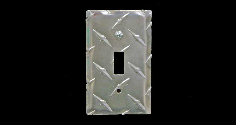 Owens Products 39135 RaceMates Single Light Switch Wall Plate Cover / 10 Pack / Diamond Tread Aluminum / Owens Products - Truck Part Superstore