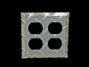 Owens Products 39139 RaceMates Double Electrical Outlet Wall Plate Cover / Each / Diamond Tread Aluminum / Owens Products - Truck Part Superstore