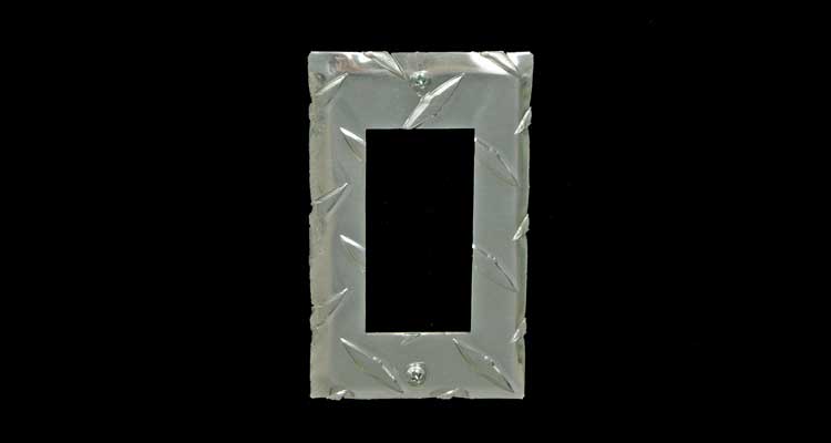 Owens Products 39144 RaceMates Single Rocker (GFI) Light Switch Wall Plate Cover / 10 Pack / Diamond Tread Aluminum / Owens Products - Truck Part Superstore