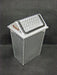 Owens Products 39148 RaceMates Large Trash Can Waste Receptacle with Swinging Lid / Diamond Tread Aluminum / Owens Products - Truck Part Superstore