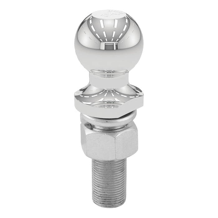 CURT 40072 1-7/8in. Trailer Ball (1in. x 3in. Shank; 3;500 lbs.; Chrome; Packaged) - Truck Part Superstore
