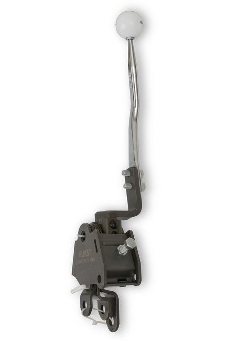 Hurst 3918014 Competition Plus® Manual Shifter; Chrome Stick/White Knob; Floor; - Truck Part Superstore