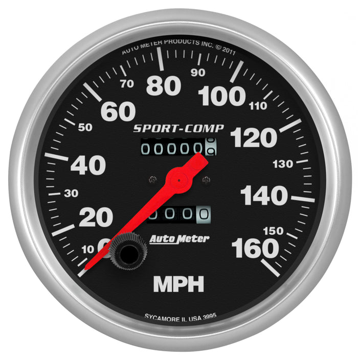AutoMeter 3995 GAUGE; SPEEDOMETER; 5in.; 160MPH; MECHANICAL; SPORT-COMP - Truck Part Superstore